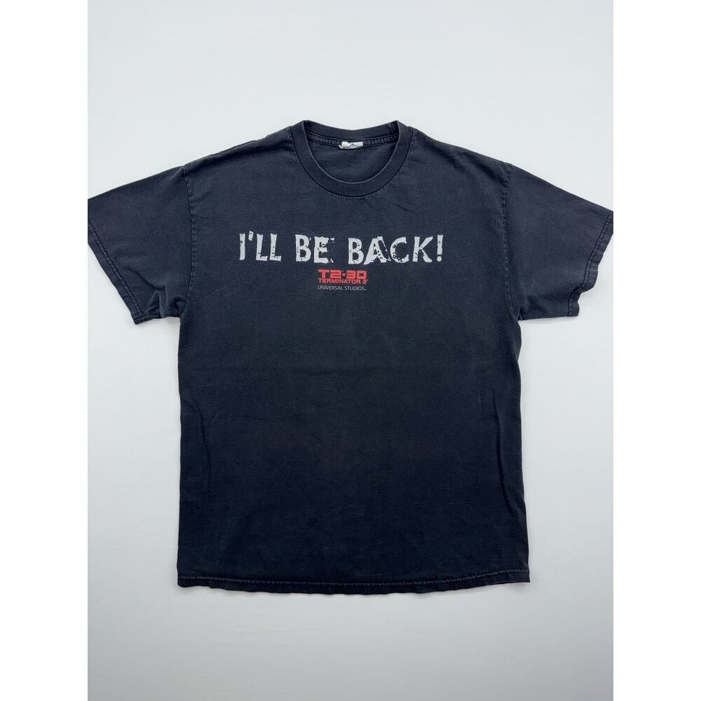 TERMINATOR T2 I'll Be Back Universal Studios Short Sleeve Black T-Shirt Men's M